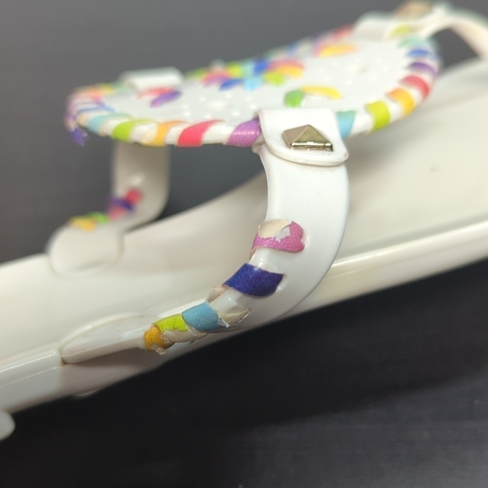 Jack Roger's Georgica white jelly flat sandals womans size 8 - Picture 12 of 13